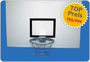 Sportartikel Basketball-Zielbrett Aluminium 120x90 cm alunatur